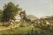 Ernst Gustav Doerell A View of the Doubravka from the Teplice Chateau Park oil painting artist